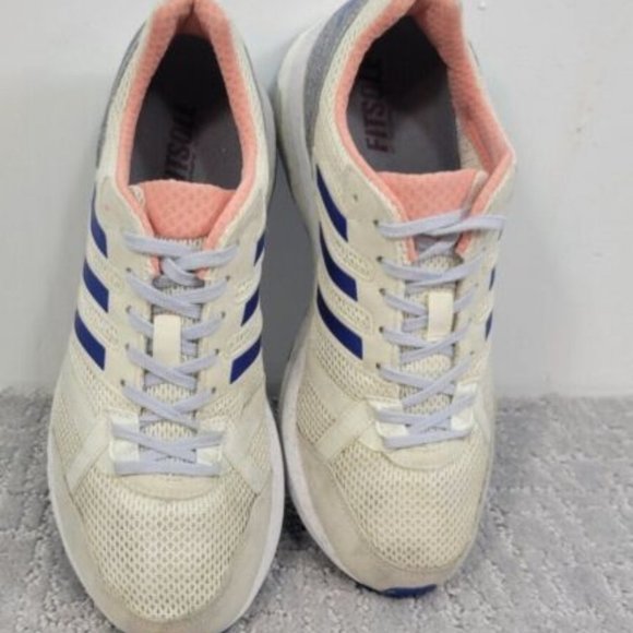 ADIDAS Adizero Tempo 9 Women's Size 8.5 White Blue Lace Up Running Shoes CP9498 - Picture 3 of 11